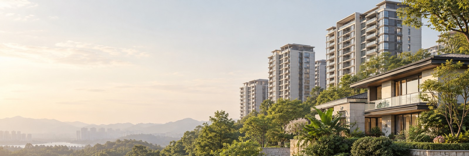 住宅与别墅，建筑场景示意，非客户实拍